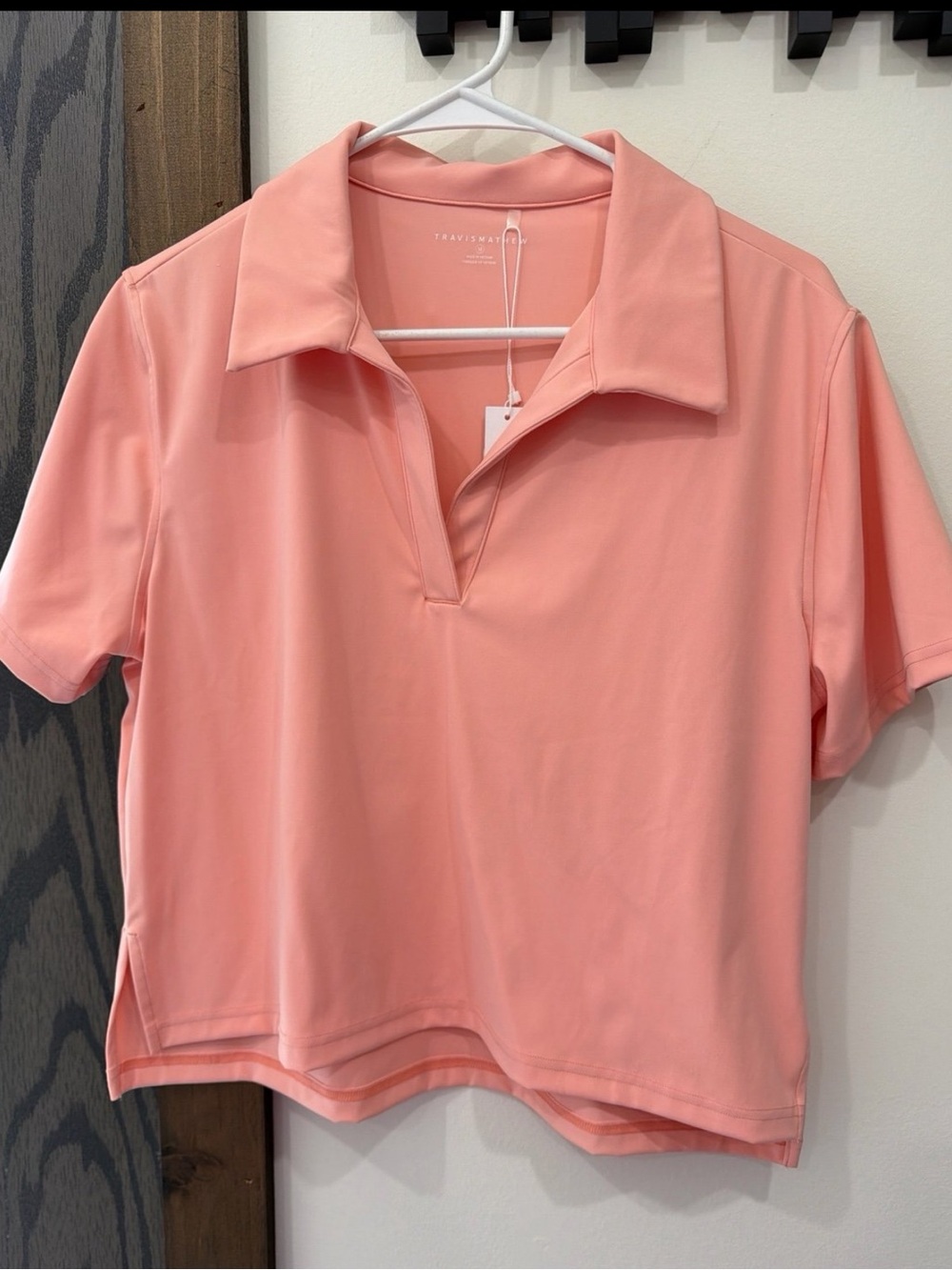 Travis Mathew Women's Pink Polo-Style Short Sleeve Top
